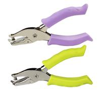 2PCS Hole Punch,single Hole Punch,Rugged Grip Soft and Comfortable Circle Puncher With,Suitable for Girls and Children for all Kinds of DIY Paper, Greeting Cards, Invitations.