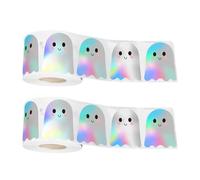 2Pcs Holiday Label Sticker 500 Adhesive Sheets Decorative Sealing Labels for Gift Wrapping Reflective Design Adhesive Sheets
