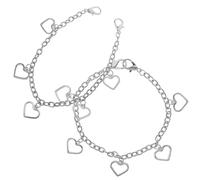 2Pcs Hollow Heart Zinc Alloy Shoe Charms for Women Versatile Decorative Chain Accessories for Boots and Various Footwear Durable and Stylish Shoe Decoration