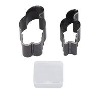 2PCS Hollow Punch Cutter,Cat Shaped Cutting Die,Alloy Steel Manual Punching Tool Set for Leather Crafts 55mm 65mm