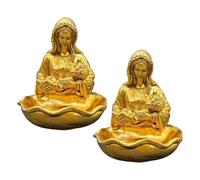 2pcs Holy Water Font Virgin Mary Resin Wall Decor for Prayer