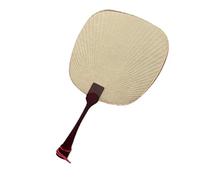2pcs Home Decoration DIY Creation Paper Fans Classical Round Rice Fan Wood Handle Gift Mini Hand Photo Props For Home(Color 1)