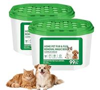 2PCS Home Pet Fur Odor Removal Magic Box & Eliminator, 2026 New 360°All-Around Coverage Powerful Pet Hair Removal, Pet Odor Eliminator, Long-Lasting Automatic Air Freshener for Home