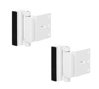 2PCS Home Security Door Lock, Door Reinforcement Locks, Safety Door Bolt High-Strength Construction Finish Frame Locks for Inward Swinging Door Latch (WT)
