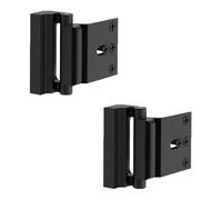2PCS Home Security Door Lock, Door Reinforcement Locks, Safety Door Bolt High-Strength Construction Finish Frame Locks for Inward Swinging Door Latch (BK)