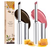 2PCS Honey Lipstick, Black &Pink Hydrating Tinted Lip Balm For Dry Lips, Nourishing Lip Balm, Create a Glamorous Makeup Versatile Colours, Natural Black Cherry Tint Lipstick Lip Care