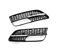 2PCS Honeycomb Mesh Style Car Front Fog Light Lamp Cover Grill Bumper Grille Black/Silver Compatible For Audi A3 Hatchback 2013-2016(Chrome Sliver)