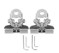 2PCS Hood LED Light Bar Mounting Bracket, Adjustable 304 Stainless Steel Work Lamp Mount Clamp, No Drilling Antislip Design with Rubber Pads, Free Adjustment 180° Up Down