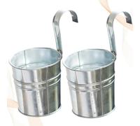 2pcs Hook Flower Bucket Hanging Planter Gardening Iron for Home Plants