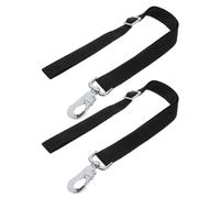 2pcs Horse Bucket Hanger Adjustable Fixing Rope with Metal Braid | Black Timeless Design, Universal Hardware for Bucket Bag and Hay Bag, Indoor Outdoor Paddock Use
