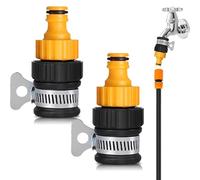 2Pcs Hose Tap Connector for Hose Pipe,Adjustable Mixer Tap Hose Connector,Premium Kitchen Tap Hose Connectors,Easy and Tight Connection,Adapter for taps for The Beginning and End of The Hoses (2PCS)