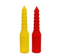 2PCS Hot Dog Bun Driller for Grilling,Bread Hot Dog Fillers Hot Dog Bread Drill Non Slip Bread Filling Machine Baking Supplies Gadgets Baking Supplies for Grilling BBQ Sausages - Yellow&Red