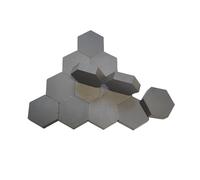 2Pcs Hot Pressed Hexagonal Boron Carbide Ceramic Sheet B₄C - High Hardness & Heat Resistance for Scientific Research(23mmx8.5mm)