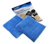 2pcs HQRP Washable Microfiber Blue Steam Mop Pads for HAAN Steamers RMF2X RMF4X
