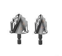 2PCS HSS Hex Spiral Step Drill Bit Set, Water Pipe Expansion Punch Plumber Tool,Compatible With Electric Drills(20+32mm)