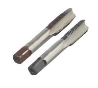2pcs HSS Metric Taper Tap for m10 x 1mm Right Hand Thread Cutting Tool for Stainless Steel Iron Drilling Workshop Use Silver 59mm