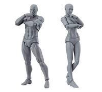 2PCS Human Mannequin, 5.91 Inch Male and Female Drawing Figures Model Action Figure Poseable Drawing Mannequin Body Painting Model for Artists