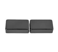2Pcs Humbucker Pickup Cover High Hardness Dust Prevention for Common Electric Guitar (Black)