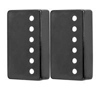 2PCS Humbucker Pickup Covers Electric Guitar Pickup Shell, Pickup Cover Gold Humbucker Cover, Gold Pickup Covers Guitar Pickup Cover with Standard 50mm 52mm Pitch for LP (Black)
