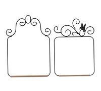 2PCS Hummingbird Swings and Perches Weatherproof Rustproof Metal Frame Bird Swing with Wooden Dowel Elegant Bird Swing for Indoor Outdoor Garden Decoration, Random Style