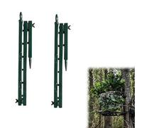 2pcs Hunting Camouflage Branch Stand, Deer Hunting Blind Screen, Foliage Branch Holder, 100cm Adjustable Steel Stake with Multi-Hooks for Deer Turkey Bowhunting (1pcs)
