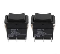2PCS HY12-9-3 On Off On Rocker Switch 20A 250V 6Pin Momentary Pushbutton
