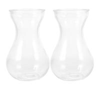 2Pcs Hyacinth Vase Transparent Glass Vase Small Decorative Flower Pot Unique Hydroponic Plant Container Table Arrangements for Indoor and Outdoor