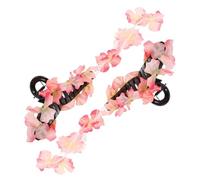 2pcs Hydrangea Floral Tassel Hair Claw Clip for Women Boho Spring | Lightweight Pink Plastic Resin Build, Strong Shark Grip, Portable Shape, Beach and Summer Styling