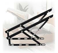 2pcs Hydraulic Bed Lift Kit - Heavy-Duty Pneumatic Rod Mechanism for Space-Saving Sofa Bed Storage, DIY Project, Durable Bed Box Spring Hinges Black 1200mm