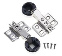 2pcs Hydraulic Cabinet Door Hinges Quiet Closing Mechanism Easy Installation Resistant Steels Hydraulic Glass Quiet Close Steel Construction Smooth Closing Buffer Mechanism Easy Hardware