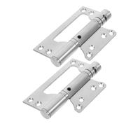 2pcs Hydraulic Gas Strut Door Closer, Invisible Hidden Hinge for Exterior Doors, Stainless Steel Auto Close Spring Mechanism, Smooth Quiet Operation