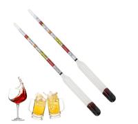 2pcs Hydrometer Alcohol Meter, Essential Tool for Home Brew, Wine Enthusiasts and Brewing Beginners, Portable Alcohol Meter for Measuring Alcohol Content During Fermentation