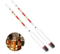 2PCS Hydrometer Alcohol Meter for Home Brew Equipment, Beer Brewing Kit Hydrometer for Wine Making Equipment, Alcohol Tester with Triple Scale for Specific Gravity Brix and Alcohol Content Measurement