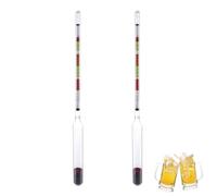 2Pcs Hydrometer Alcohol Meter, Hydrometer for Home Brew, Essential Tool for Wine Enthusiasts and Brewing Beginners, Portable Alcohol Meter for Measuring Alcohol Content During Fermentation