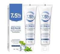 2Pcs Hydroxyapatite Toothpaste, 7.5% Hydroxyapatite, Mint Flavor, Fluoride-Free, Enamel Repair, Sensitivity Relief, Cavity Prevention, Fresh Breath, 4.23oz (120g) Toothpaste