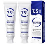 2PCS Hydroxyapatite Toothpaste UK - 7.5% Hydroxyapatite | Fluoride-Free | Mint Flavor | Enamel Repair & Sensitivity Relief for Adults - Cavity Prevention, Fresh Breath -4.23oz Toothpaste