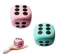 2PCS HYMC big dice sets, 8cm EVA round corner big foam dice, giant foam dice with number points, suitable for parties, classroom games, mathematics teaching, home, outdoor