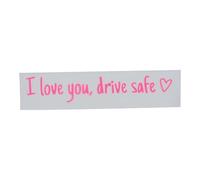 2PCS I Love You Driving Safe Mirror Sticker,Drive Safe I Love You Sticker with Heart for Rearview Mirrors,Rear View Mirror Decal,Car Lettering Art Decal,Car Accessories and Driver Gifts