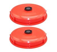 2PCS IBC Tank Container Fitting, DN225 Water Tank Exhaust Ton Barrel Top Lid, Air Cover Replacement Top Cap, IBC Water Tanks Top Exhaust Cap, Automatic Air Change Top Cap for Tank Lid Breath