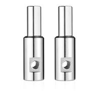 2pcs Ice Auger Drill Adapter, Universal Fit 1/2" Chuck with 1/4" Hole Adapter for Cordless Power Drills Bit Attachment for Ice Fishing Augers Fits 1/4"-20 Wing Bolts & Locking Screws