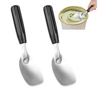 2pcs Ice Cream Spade, Stainless Steel Flat Ice Cream Paddle Scoop Heavy Duty Shovel Scoopers with Non-Slip Handle for Scooping and Serving Hard or Creamy Dessert
