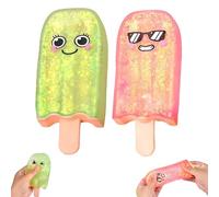 2PCS Ice Cream Squeeze Squishy, Sugar Squishy, Ice Cream Squishys Squeeze Fidgets Toy, Summer Sensory Stress Relief Soft Sensory Toy Squi-shy Fidget Toys for Anxiety Relief Everyone, Gift