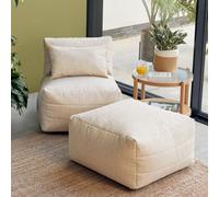 2Pcs Icon Noa, 1X Recliner, 1X Slab, Outdoor Woven Natural