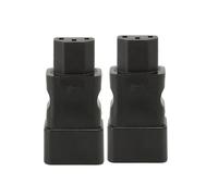 2PCS IEC320 C20 to IEC320 C13 Power Cord Adapter, Heavy Duty 16A 4000W, Copper Conductor PVC Jacket, for UPS PDU Server Rack, Data Center, Laptop, Computer Equipment, Industrial