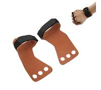 2Pcs Imitation Leather Gymnastics Palm Protectors, Three Fingers Hand Grips | Adjustable Hook And Loop Strap, Reinforced Metal Buckle, Ergonomic Palm Fit, Universal for Pull Up Weight Lifting Training