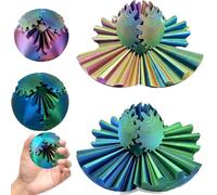 2Pcs Impossible Gearsphere,3D Printed Gear Sphere,Fidget Toys,Gear Ball fidget,for Stress and Anxiety Relief,Stress Relief Cool Stuff Toys Gift for 3+ Age Kids Adult (Blue Red and Blue Green 7CM)