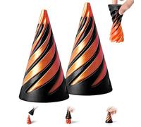 2PCS Impossible Pyramid Passthrough Sculpture, 3D Printed Impossible Cone Fidget Toy Spiral Cone Fidget Toy, Anxiety Stress Relief Toys Adults Kids (2PCS Cone)