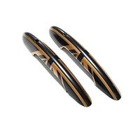 2PCS in Set The Black Flag Door Handle Cover Sticker Trim/Fit for MINI Cooper S JCW F56 F57 Car-Styling Exterior Parts Accessories(Gold Jack,with only Light)