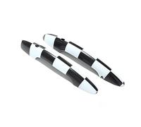 2PCS in Set The Black Flag Door Handle Cover Sticker Trim/Fit for MINI Cooper S JCW F56 F57 Car-Styling Exterior Parts Accessories(Big Checker,with Hole and Light)