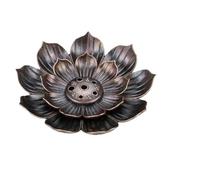 2Pcs Incense Burner Stick Holder Plate Lotus Censer Nasturtium Bronze For Incense Sticks,Meditation